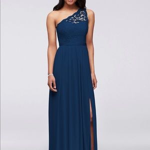 Floor Length Lace Bridesmaid Dress
